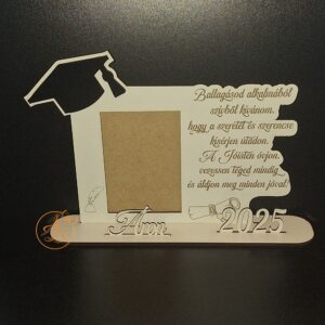 Rama foto cu toca si text gravat, pentru absolventi