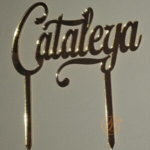 Topper tort cu nume din oglinda acrilica