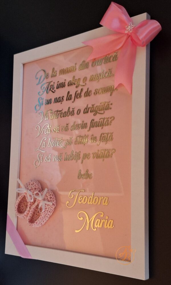 Rama pentru cerere nasi de botez fetita, model 2 - imagine 8