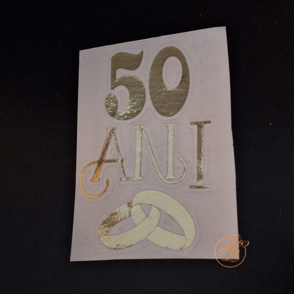 Sticker pentru lumanare, nunta argint/aur - imagine 8