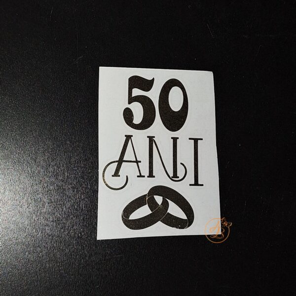 Sticker pentru lumanare, nunta argint/aur - imagine 6