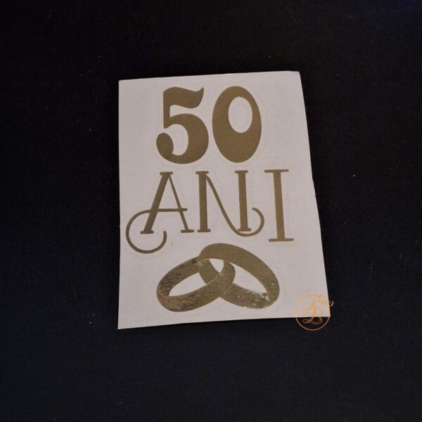 Sticker pentru lumanare, nunta argint/aur - imagine 5