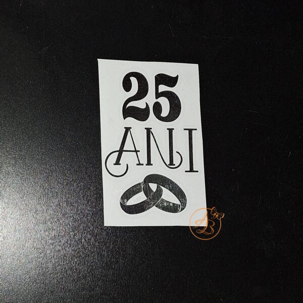 Sticker pentru lumanare, nunta argint/aur - imagine 7