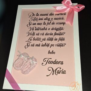 Rama pentru cerere nasi de botez fetita, model 2