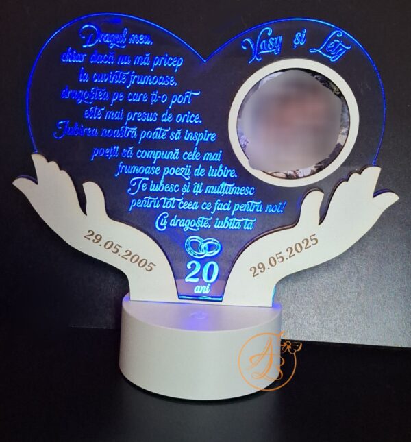 Decor trofeu gravat pentru aniversare casatorie - imagine 38