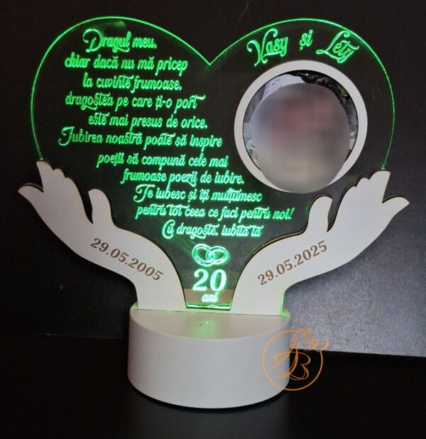 Decor trofeu gravat pentru aniversare casatorie - imagine 39