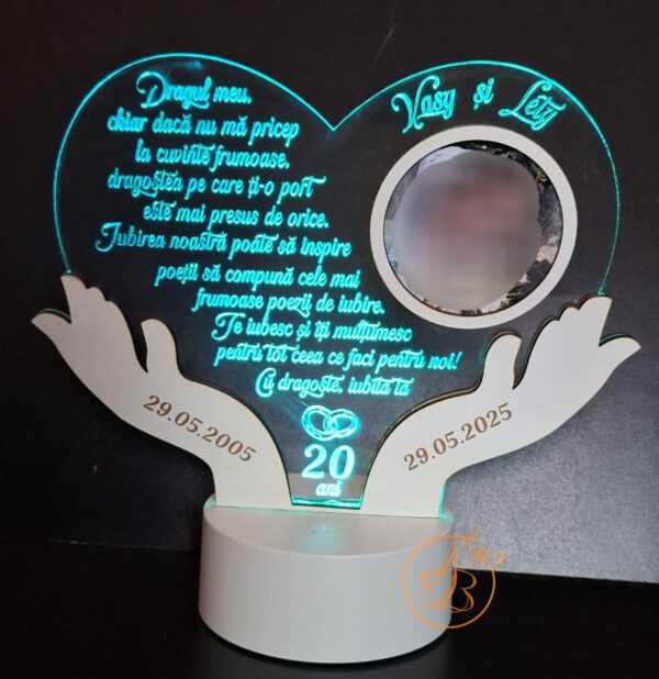 Decor trofeu gravat pentru aniversare casatorie - imagine 40