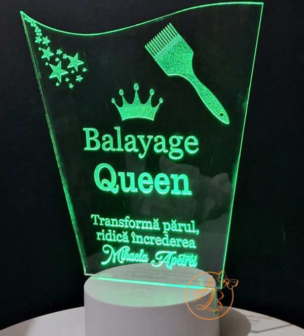 Decor trofeu gravat pentru coafeza - imagine 4