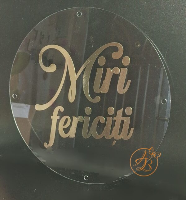 Placa plexiglass 40cm cu sticker, pentru aranjament masina sau photo corner - imagine 6