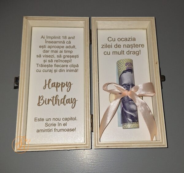 Cutiuta gravata pentru bani, zi de nastere, aniversare, nunta, botez - imagine 4