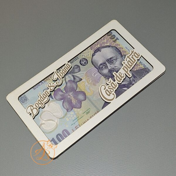 Placuta gravata pentru bani, zi de nastere, aniversare, nunta, botez - imagine 4
