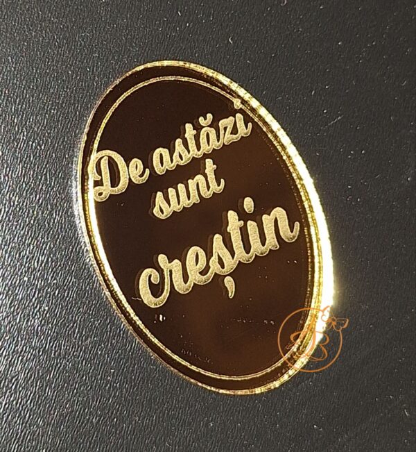 Medalioane oglinda aurie ..De azi sunt crestin(a).. - imagine 11