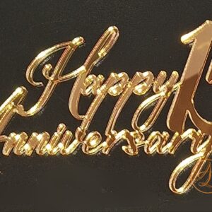Decor topper tort oglinda Happy Anniversary