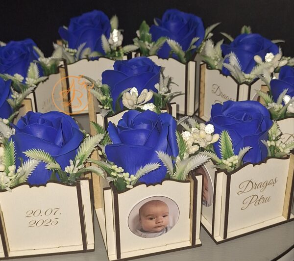Marturie botez cutiuta cu trandafir - imagine 21