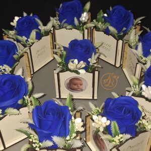 Marturie botez cutiuta cu trandafir