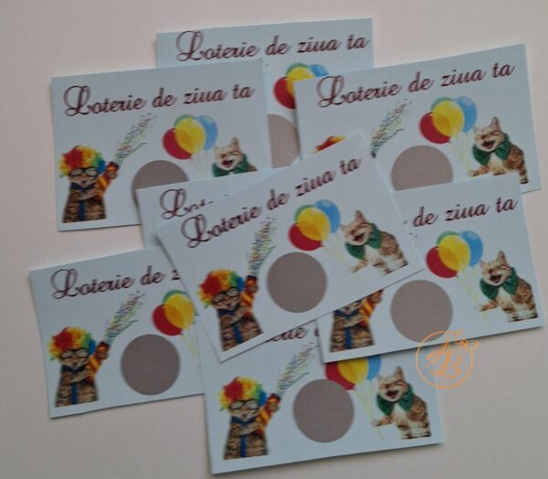 Lozuri personalizate razuibile pentru zi de nastere, cu pisici - imagine 5