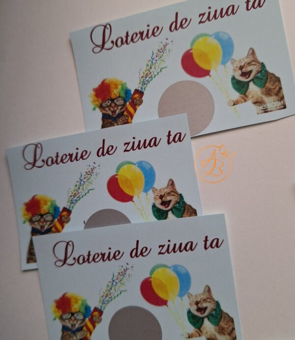 Lozuri personalizate razuibile pentru zi de nastere, cu pisici - imagine 8