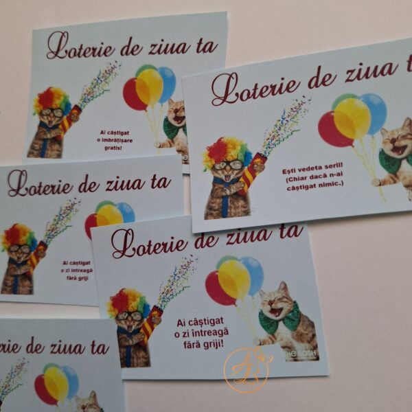 Lozuri personalizate razuibile pentru zi de nastere, cu pisici - imagine 7