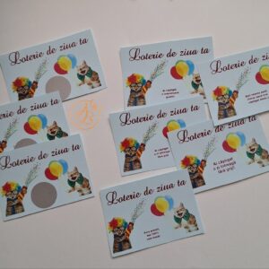 Lozuri personalizate razuibile pentru zi de nastere, cu pisici