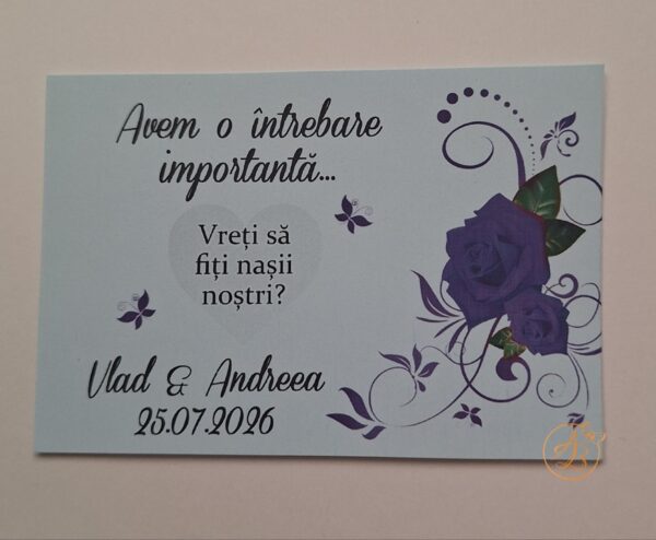 Lozuri personalizate razuibile pentru cerere nasi, cu floare - imagine 9