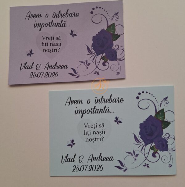 Lozuri personalizate razuibile pentru cerere nasi, cu floare - imagine 7