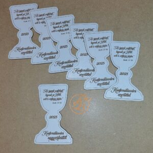 Marturie potir gravat cu citat din biblie - konfirmalasi emlek, kehely