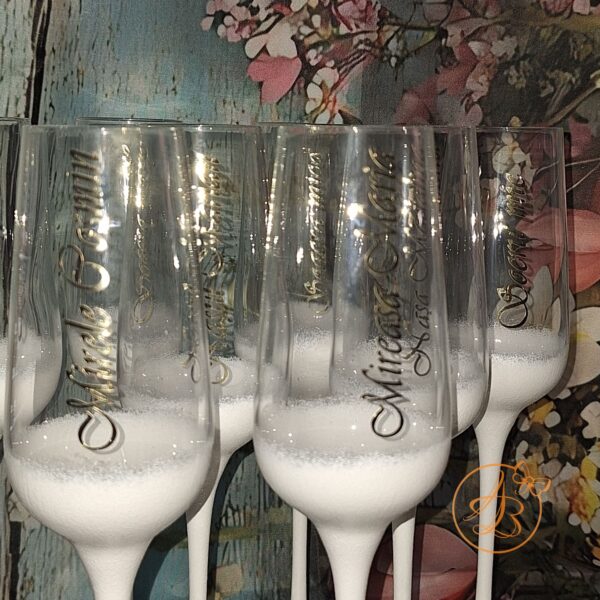 Set 2 pahare cristal, elegante, pentru miri si nasi - imagine 19