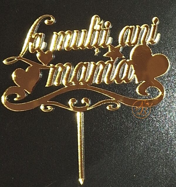 Topper tort oglinda ”La multi ani mama” - imagine 6