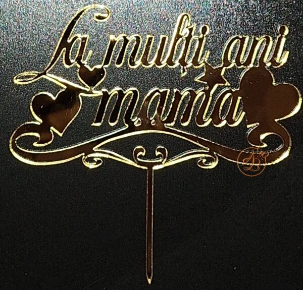 Topper tort oglinda ”La multi ani mama” - imagine 3