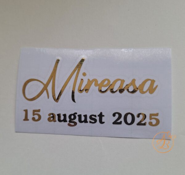 Stickere pentru pahare cu un nume si data, varianta lunga - imagine 4