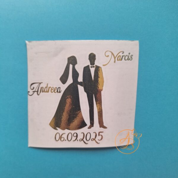 Stickere pahare miri si nasi, cu nume si data - imagine 10