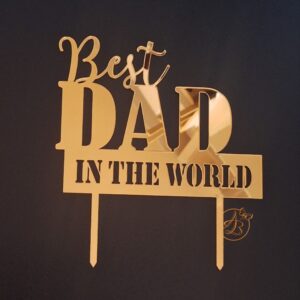 Decor topper tort oglinda Best Dad in the World