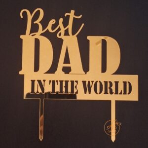 Decor topper tort oglinda Best Dad in the World