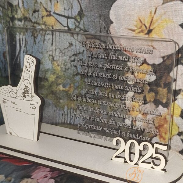Trofeu plexiglass gravat pentru aniversare/zi de nastere - imagine 3