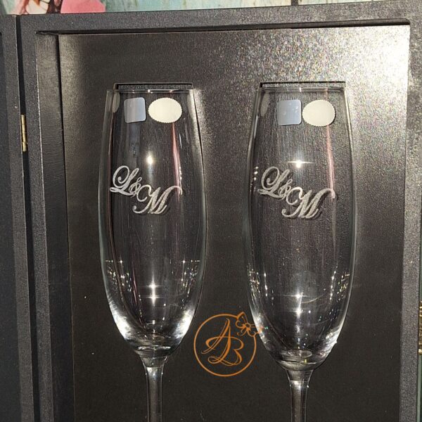 Pahare cristal miri in cutie personalizata - imagine 22