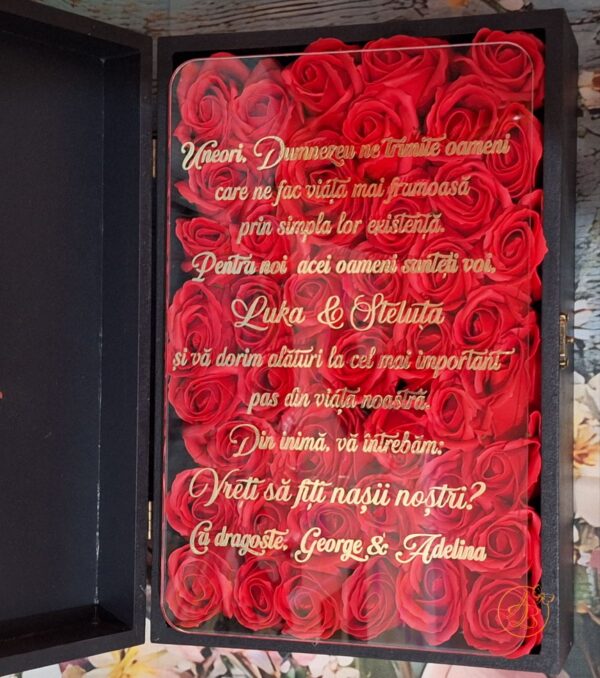 Cutie mare cu flori de sapun si placa plexiglass, pentru nasi - imagine 23