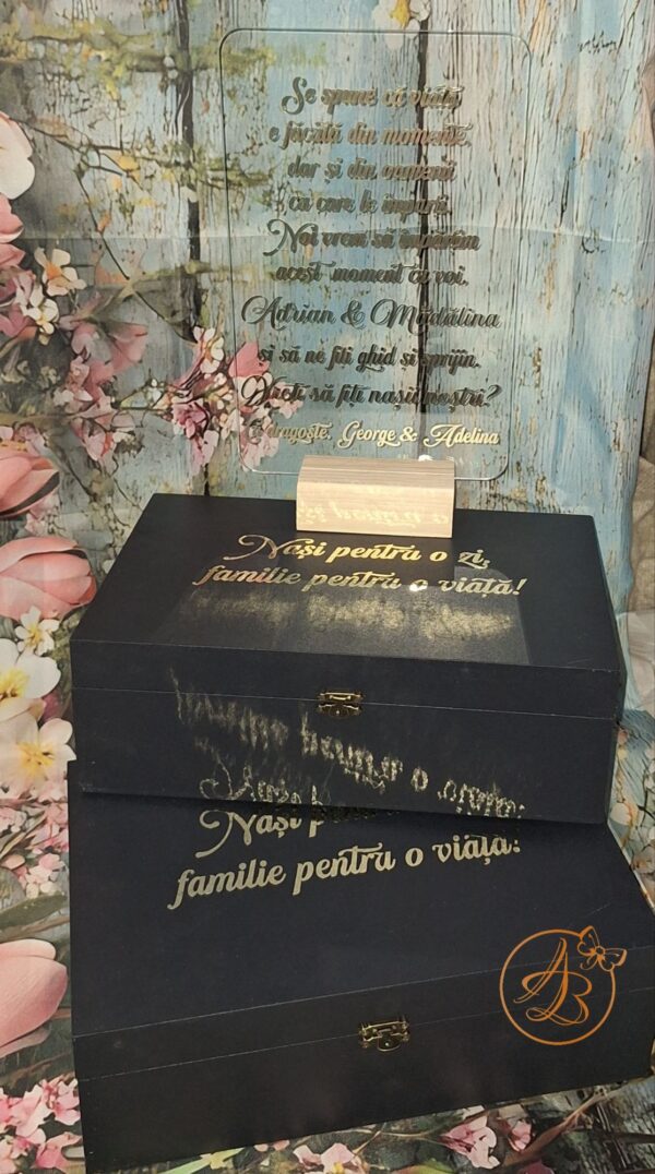 Cutie mare cu flori de sapun si placa plexiglass, pentru nasi - imagine 27