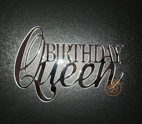 Decor topper tort oglinda Queen Birthday - imagine 2