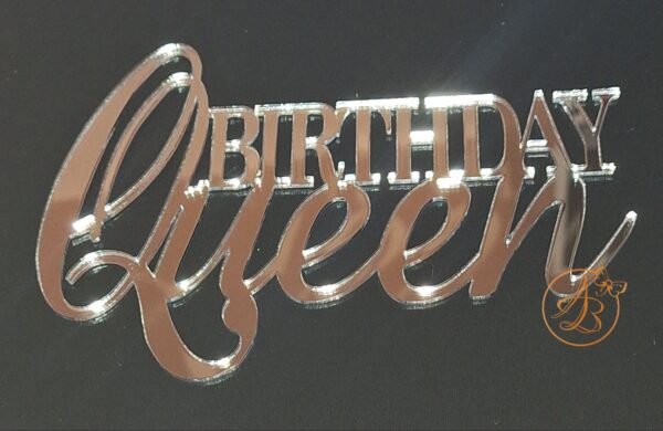 Decor topper tort oglinda Queen Birthday - imagine 3