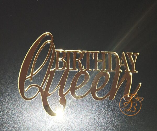 Decor topper tort oglinda Queen Birthday - imagine 8