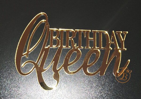 Decor topper tort oglinda Queen Birthday - imagine 10