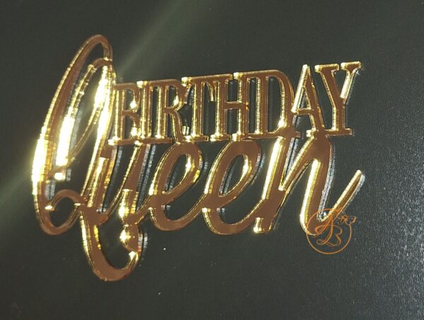 Decor topper tort oglinda Queen Birthday - imagine 9