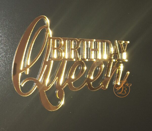 Decor topper tort oglinda Queen Birthday - imagine 11