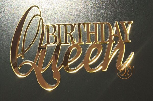 Decor topper tort oglinda Queen Birthday - imagine 6