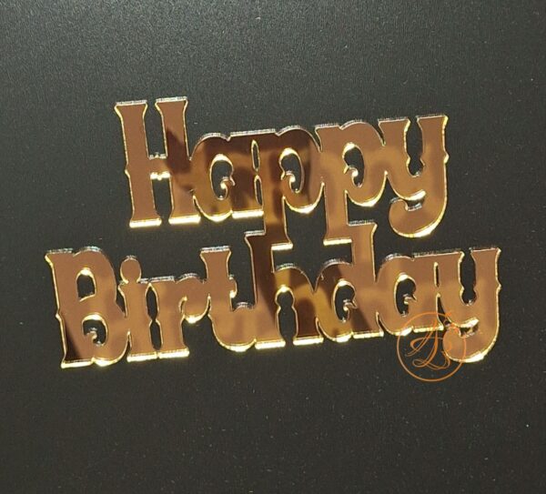 Decor topper tort oglinda Happy Birthday - imagine 2