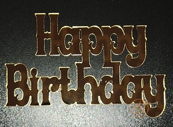 Decor topper tort oglinda Happy Birthday - imagine 6