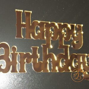Decor topper tort oglinda Happy Birthday