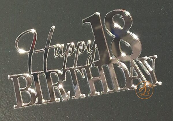 Decor topper tort oglinda Happy 18 Birthday - imagine 6