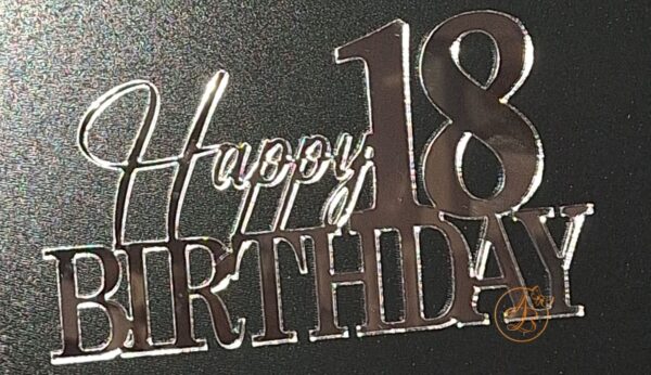 Decor topper tort oglinda Happy 18 Birthday - imagine 10
