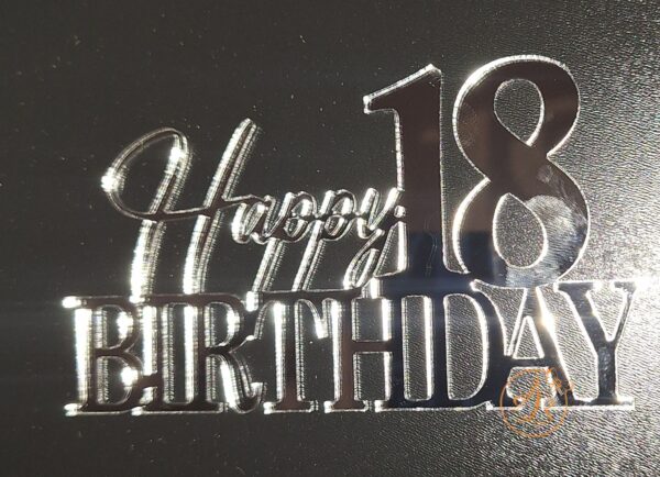 Decor topper tort oglinda Happy 18 Birthday - imagine 8